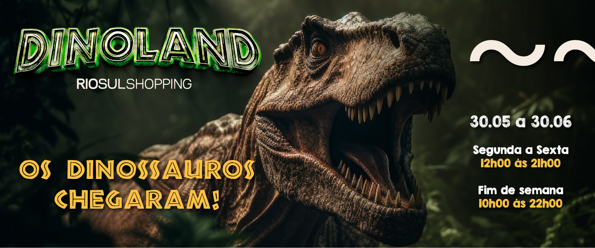 Prepara-te para uma viagem jurássica no RioSul Shopping!
